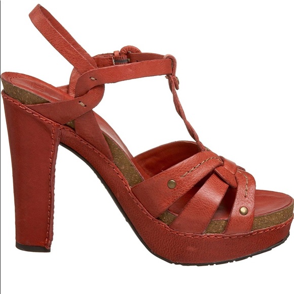 Frye Shoes - Frye t strap heel platform sandal